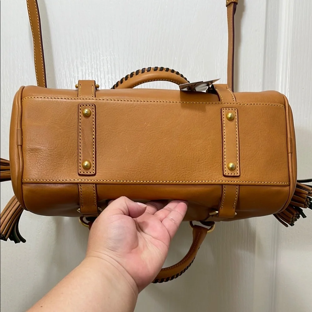 Dooney & Bourke natural florentine Leather Satchel - Picture 3 of 7